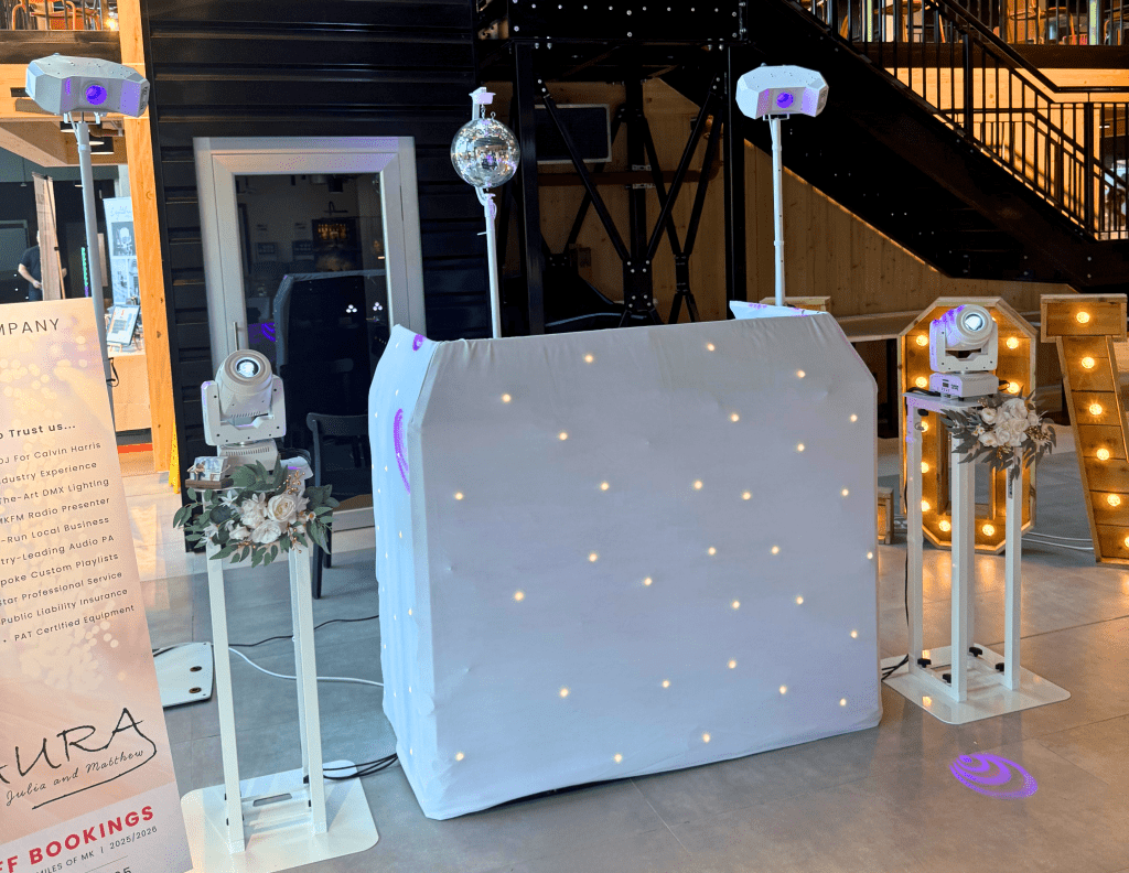 Aura wedding djs Milton Keynes setup