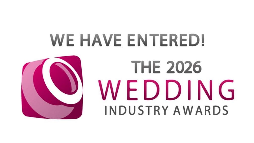 We have entered the 2026 Wedding Industry Awards – AURA Wedding DJs logo and announcement graphic.